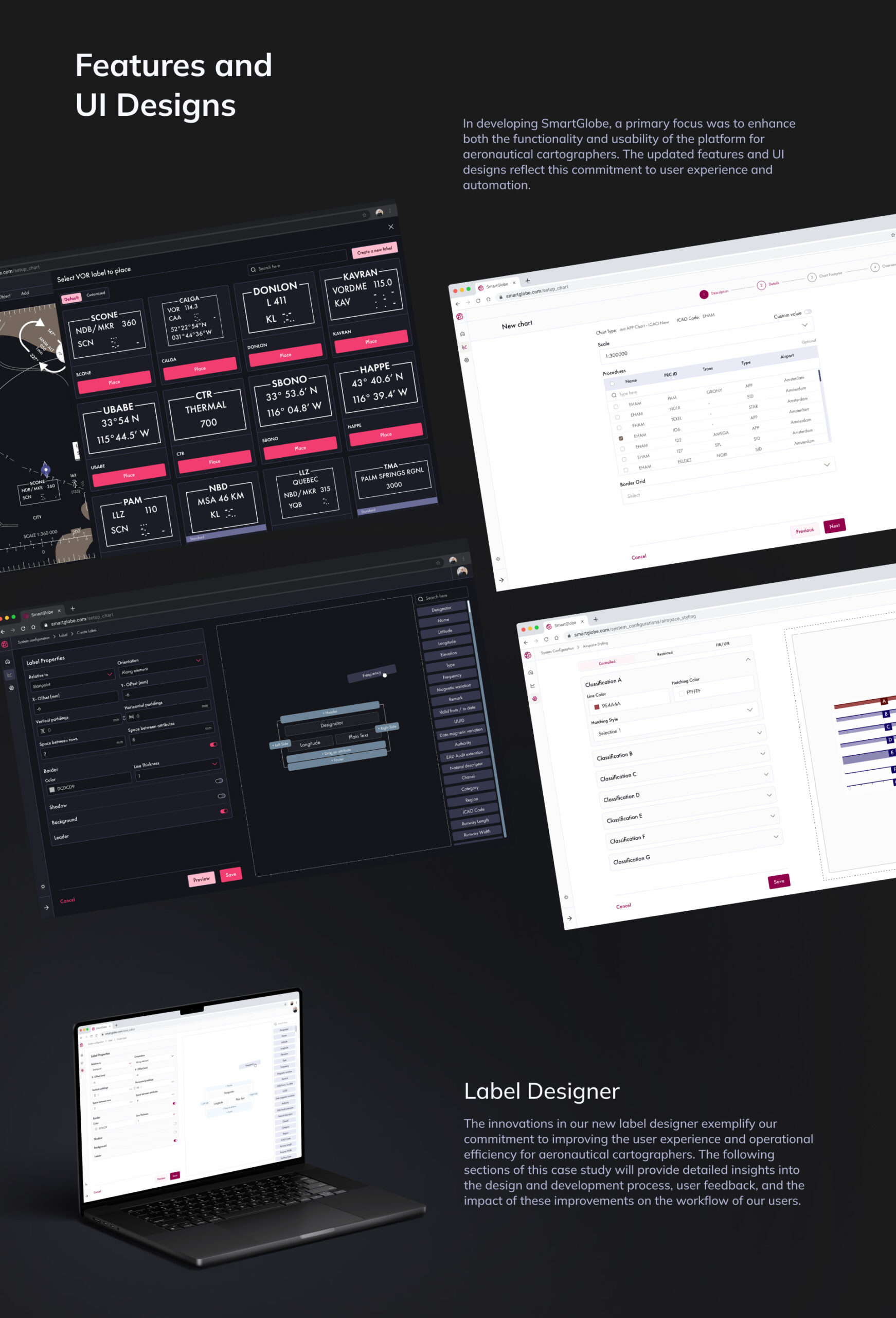 SmartGlobe laptop mockup