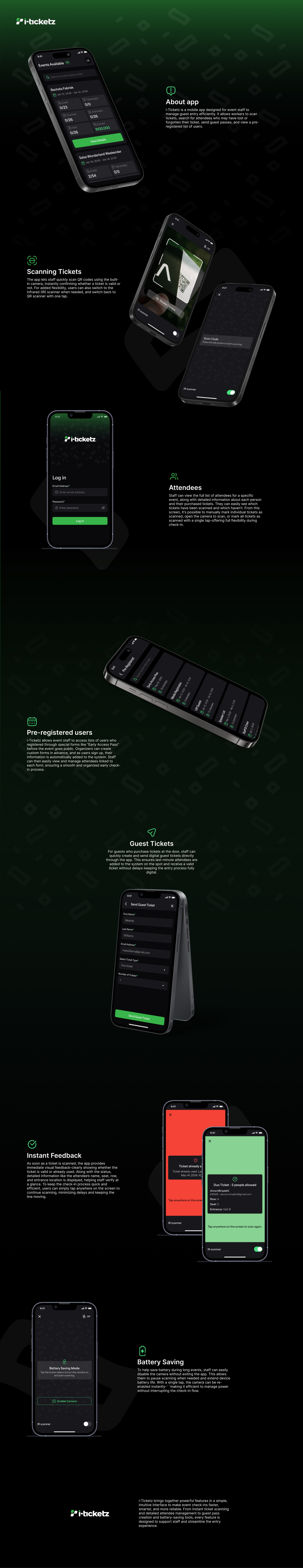 i-ticketz mobiele app UI/UX design